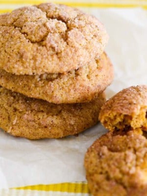 A stack of Pumpkin Spice Snickerdoodles