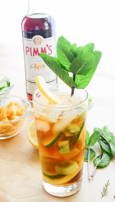 Sense and Edibility's Tropical Pimm's Cup Cocktail