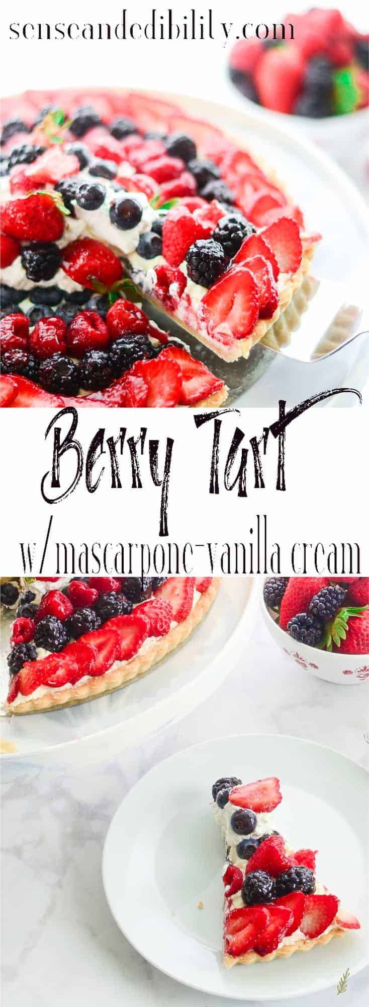 Sense & Edibility's Mascarpone-Vanilla Berry Tart Pin