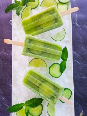 Sense & Edibility's Cucumber, Mint & Lime Popsicles