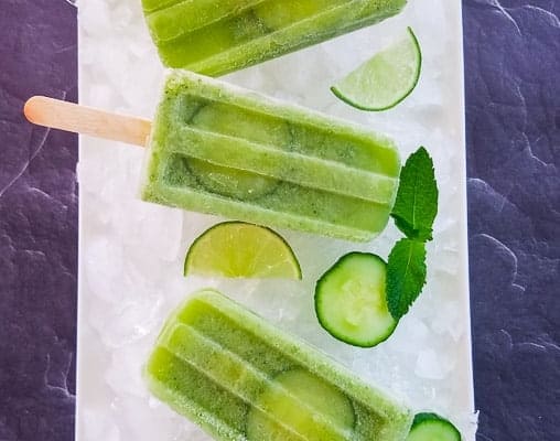 Sense & Edibility's Cucumber, Mint & Lime Popsicles