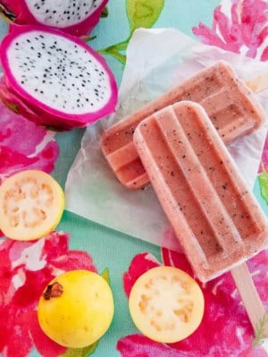 Sense & Edibility's Guava & Dragonfruit Popsicles