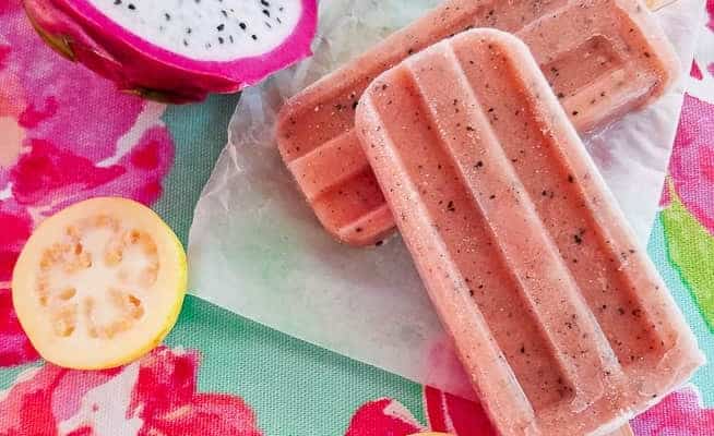 Sense & Edibility's Guava & Dragonfruit Popsicles