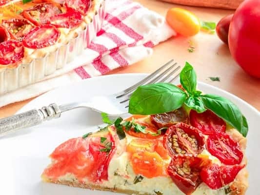 Sense & Edibility's Chevre and Tomato Tart