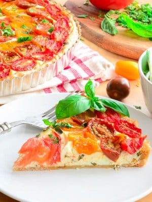 Sense & Edibility's Chevre and Tomato Tart