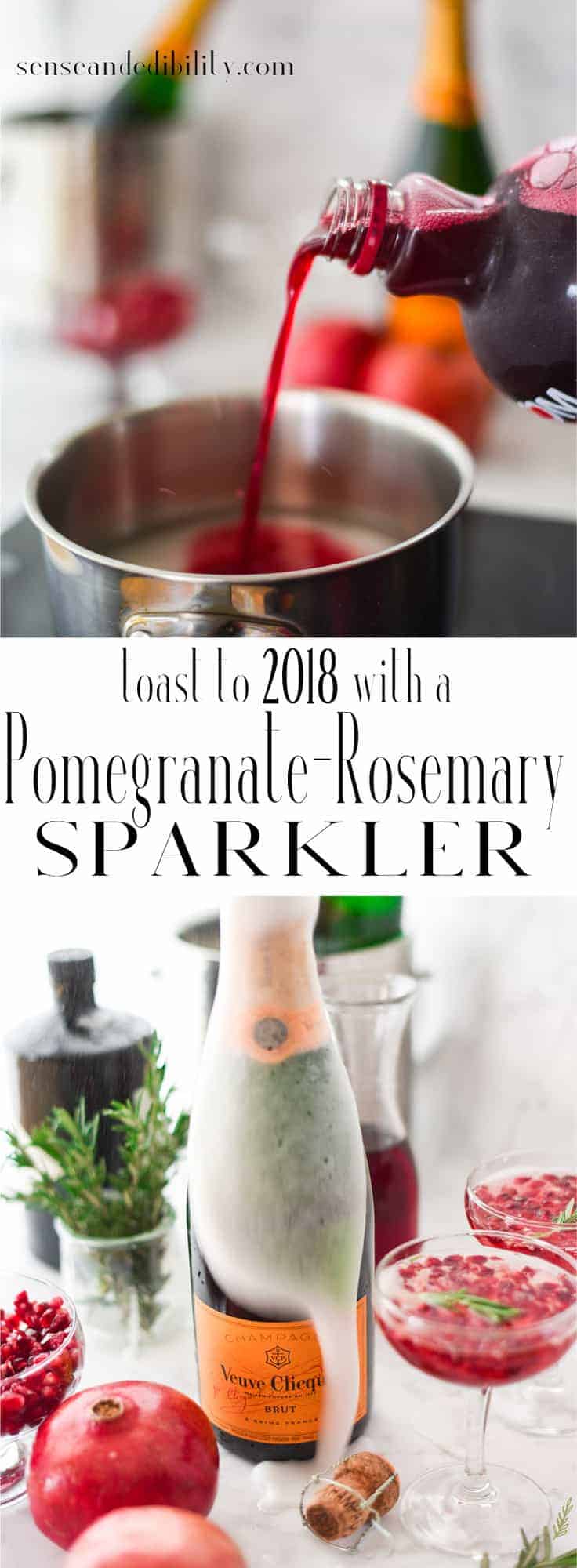 Sense & Edibility's Pomegranate-Rosemary Sparkler Pin