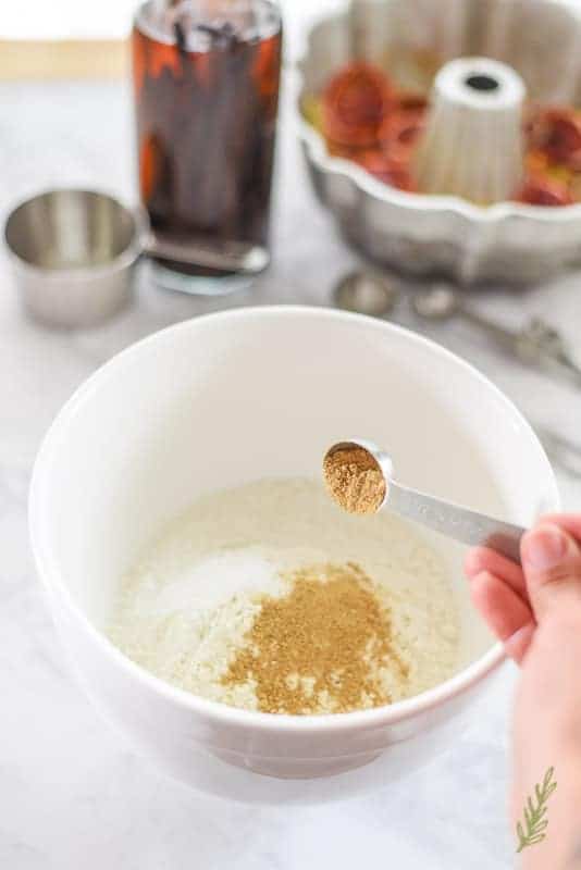 Sense & Edibility's Caramelized Citrus Topped Ginger Sour Cream Coffee Cake