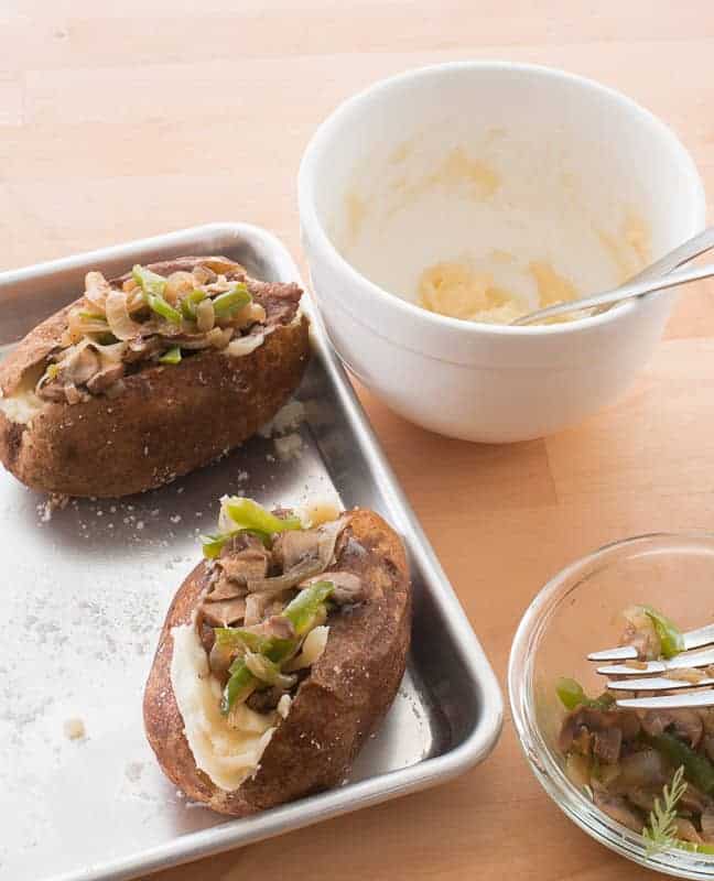 Sense & Edibility's Philly Cheesesteak Baked Potatoes