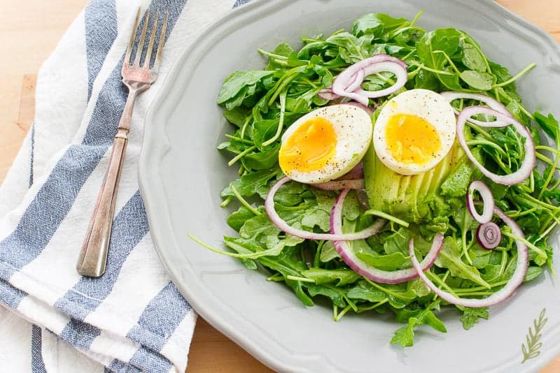 Sense & Edibility's Arugula Salad with Lemon-Garlic Dressing