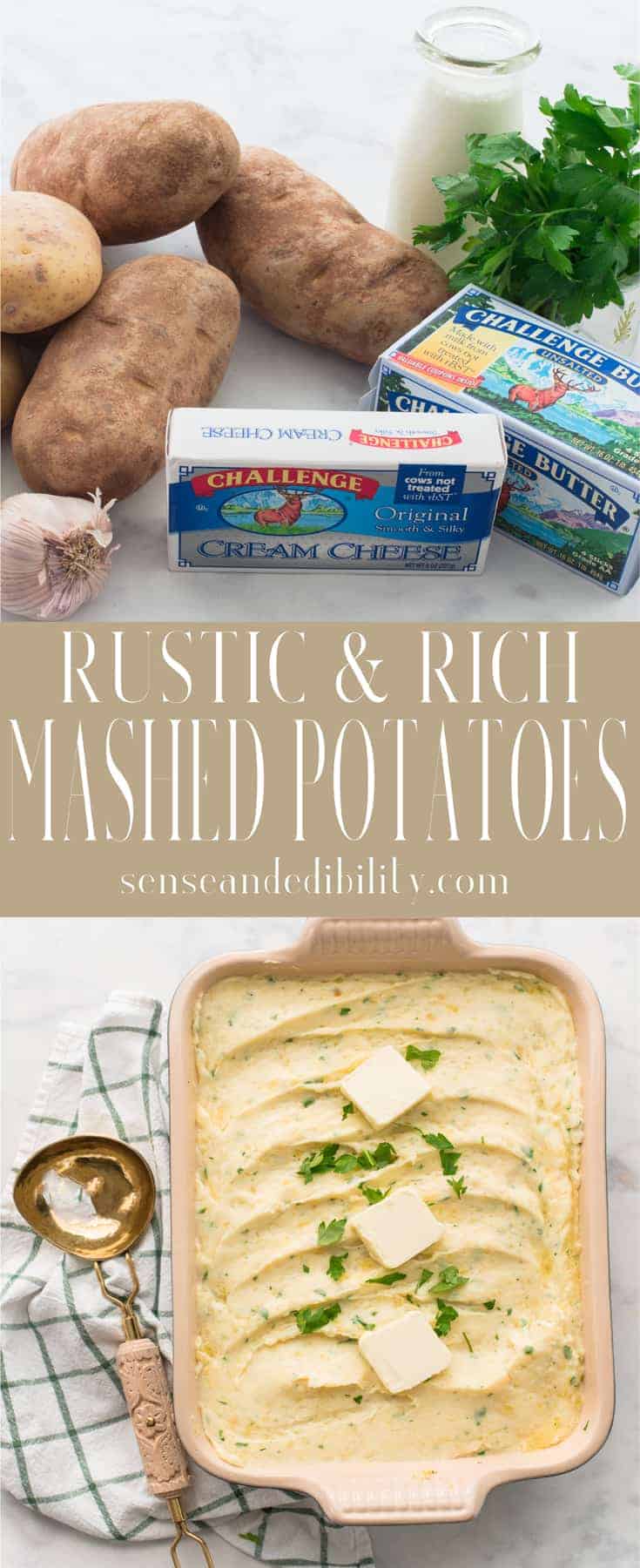 Rustic & Rich Mashed Potatoes are freezer- and make-ahead friendly. Prepare them for all of your upcoming holiday dinners #mashedpotatoes #rusticmashedpotatoes #richmashedpotatoes #potato #sidedishes #thanksgivingsides #holidaysides #christmassides #dinner #accompaniments #holidaysidedishes #creamypotatoes #lumpypotatoes #makeaheadsidedishes #freezerfriendlysidedishes #kidfriendly #glutenfree #vegetariansidedishes #eggfreesidedishes via @ediblesense