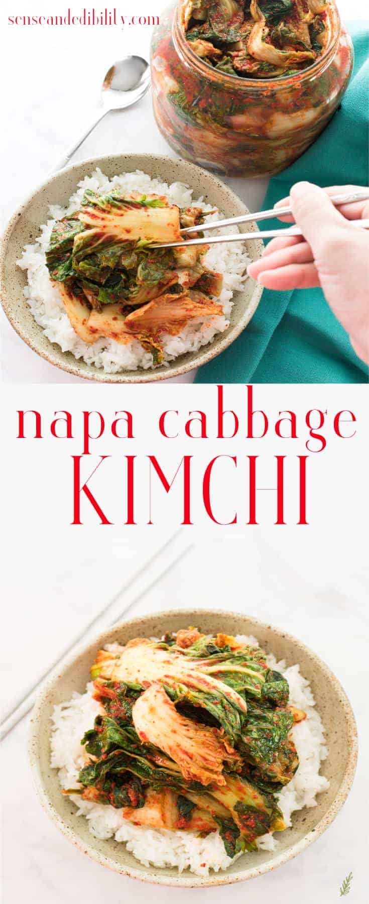 Sense & Edibility's Baechu-Kimchi (Napa Cabbage Kimchi) Pin