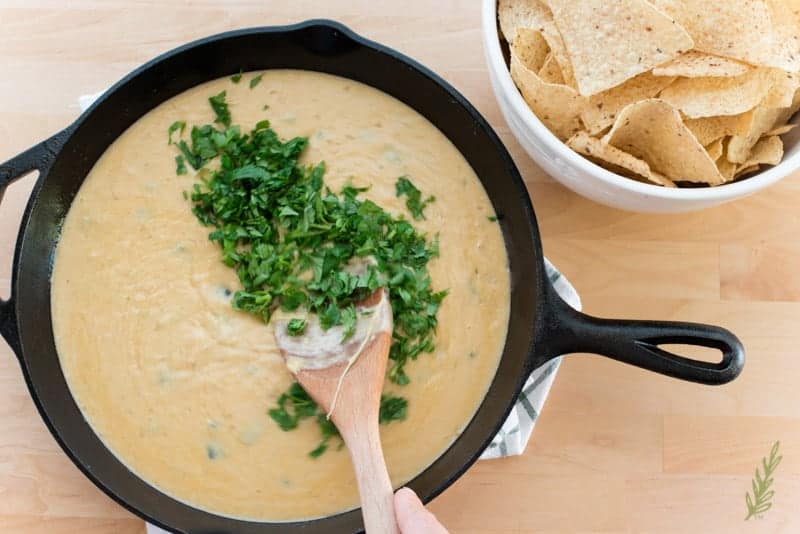 Roasted Poblano Queso Dip- Big Game Friendly! | Sense & Edibility