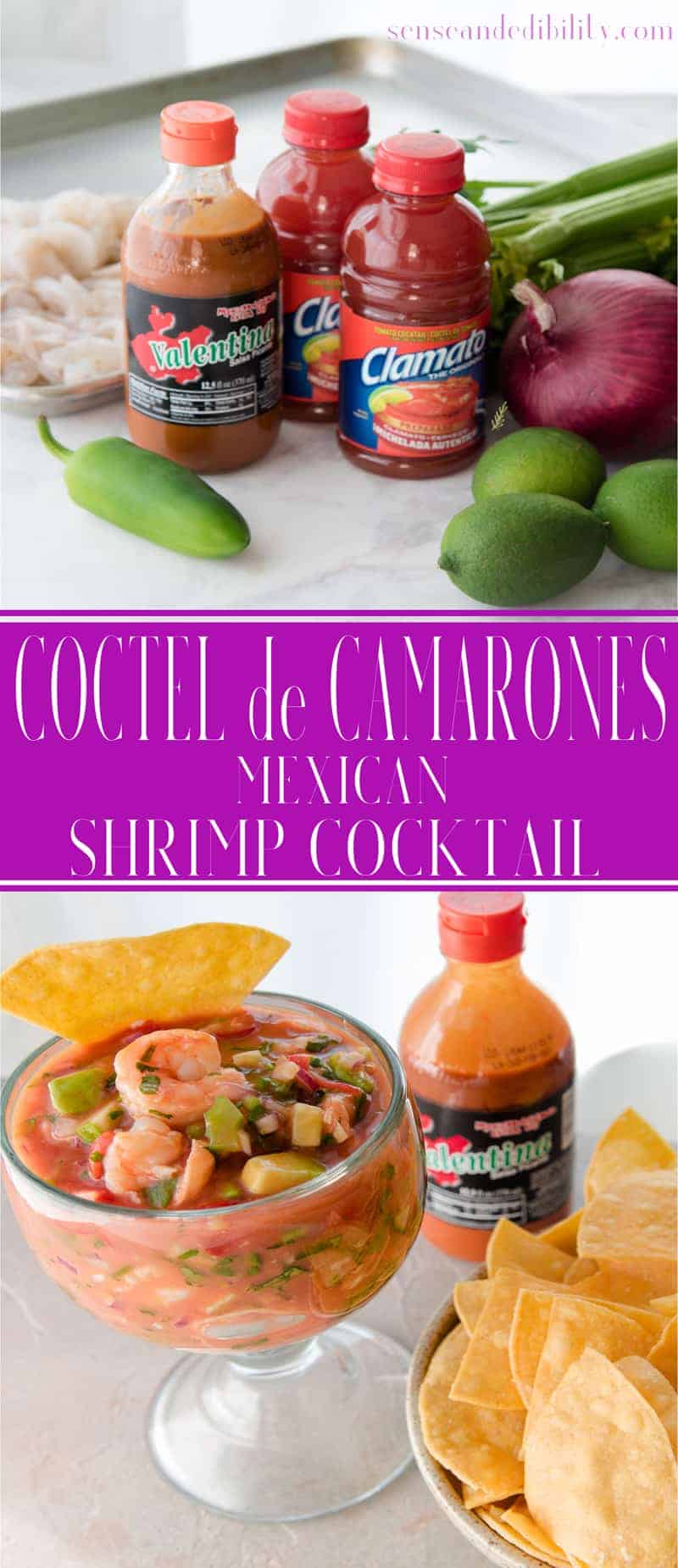 Sense & Edibility's Coctel de Camarones (Mexican Shrimp Cocktail) Pin