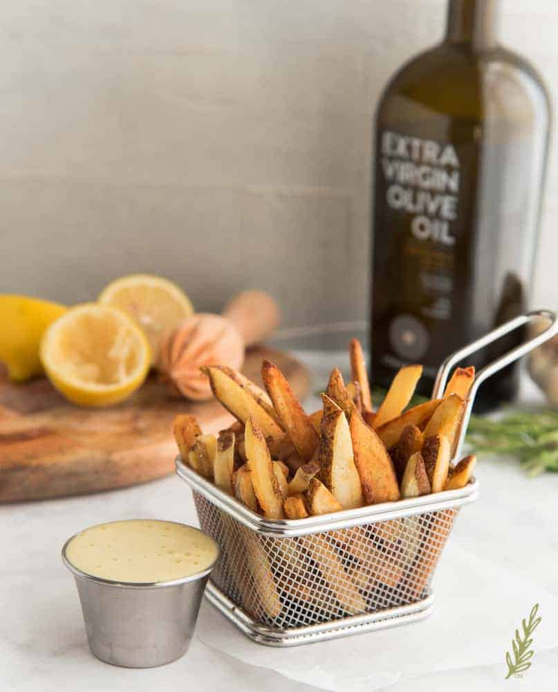 French Fries with Rosemary and Lemon Aioli