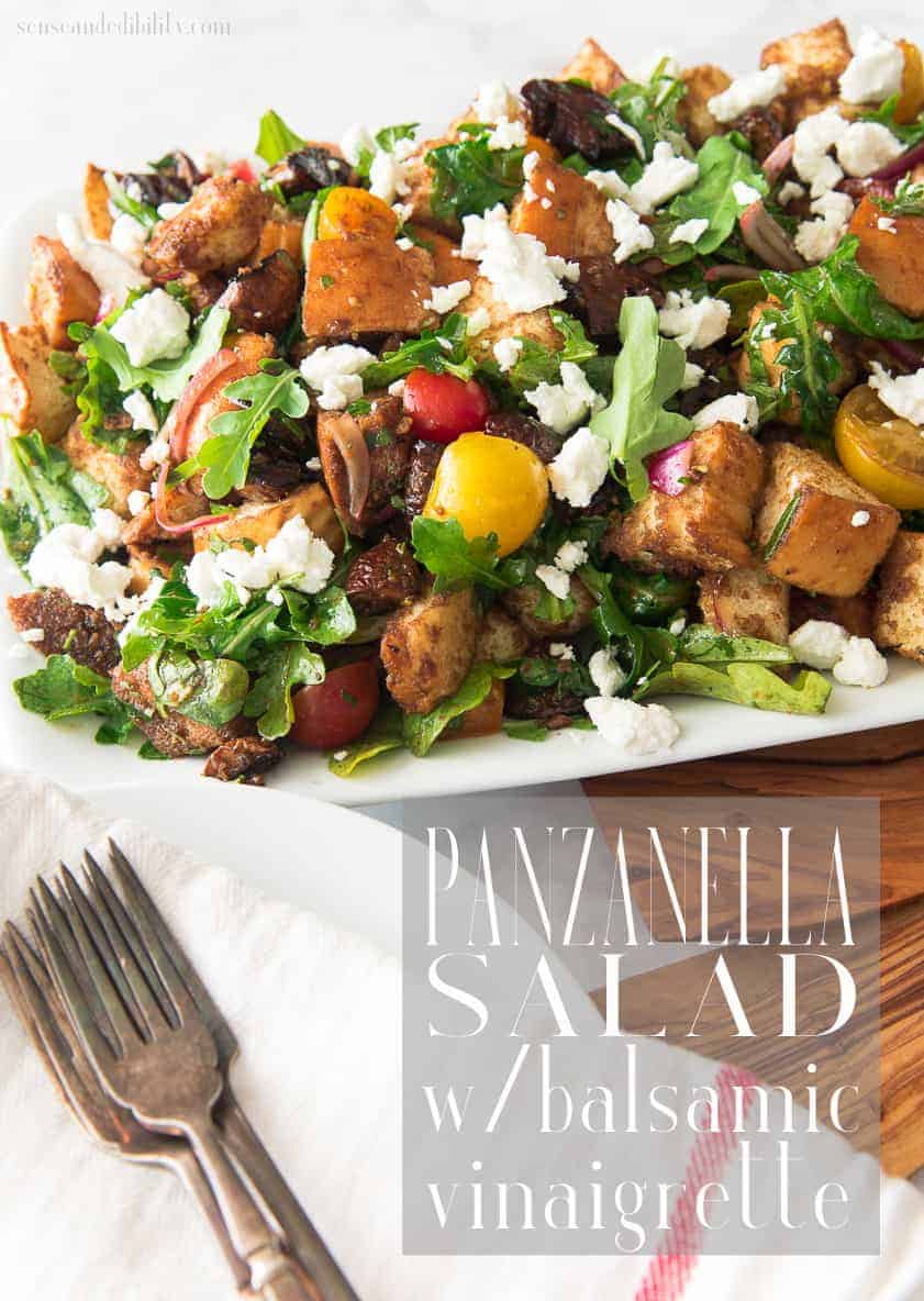 Be sure to Pin this Panzanella Salad with Balsamic Vinaigrette recipe