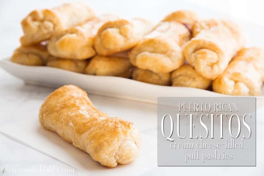 Quesitos are a Puerto Rican breakfast commonly enjoyed with coffee