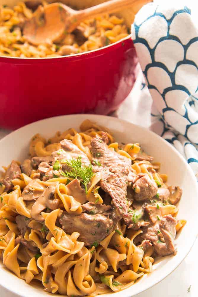 A bowlful of beef stroganoff is the ultimate in comfort food.