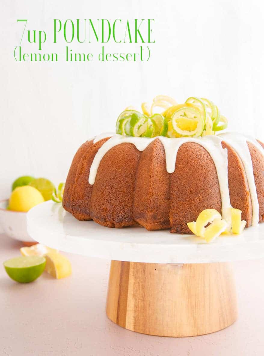 The 7up Poundcake is a classic Southern dessert. Make yours even better with fresh citrus juice and a creamy citrus glaze. #dessert #7upcake #7uppoundcake #lemoncake #limecake #lemonlimecake #lemonpoundcake #citruscake #cake #lemonglaze #7up #ctirusdesserts #holidaybaking #thanksgiving #christmas #familyreunion #picnicdesserts #cookoutdesserts #postres #bizcochos #bizcocho #southerndesserts  via @ediblesense