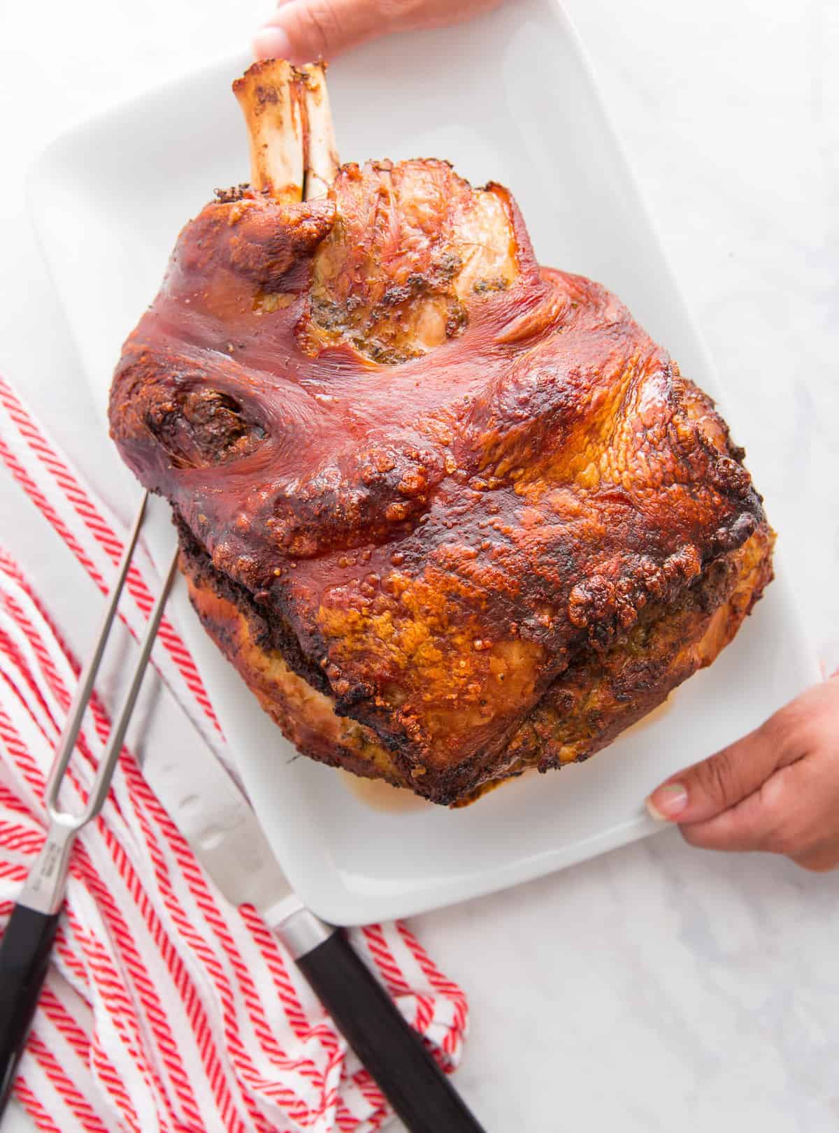 Pernil (Puerto Rican Roast Pork Shoulder with Crackling)