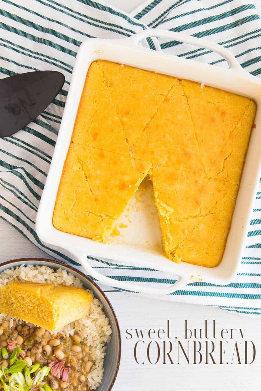 Cornbread sweetened with sugar and laced with real butter is the easiest bread to serve with your meals. Learn the best way to prepare this fluffy North American favorite. #cornbread #madefromscratch #scratchmade #cornmeal #johnnycakes #pandemaiz #southernfavorites #southernrecipe #southerncornbread #sweetcornbread #breadbaking #breadmaking #breadrecipe #recetadepan #horneado #baking #freezerfriendly #makeaheadfriendly #cornmuffins #breakfastbread #brunch #dinner #breads via @ediblesense