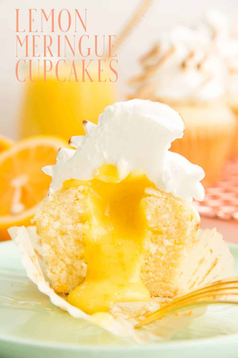 Lemon Meringue Cupcakes are making the classic dessert easier and crowd-friendly. Filled with a homemade or store-bought lemon curd, these buttery cupcakes are topped with a fluffy Swiss meringue before being toasted. Great for your Spring or Summer dessert tables. #lemonmeringuecupcakes #lemonmeringuerecipe #meringue #lemoncurd #lemondessertrecipe #lemondessert #classicdessertrecipes #baking #Swissmeringue #Filledcupcakes #fruitcurd #cupcakerecipe #cakerecipe #soulfood #lemonmeringuepie via @ediblesense