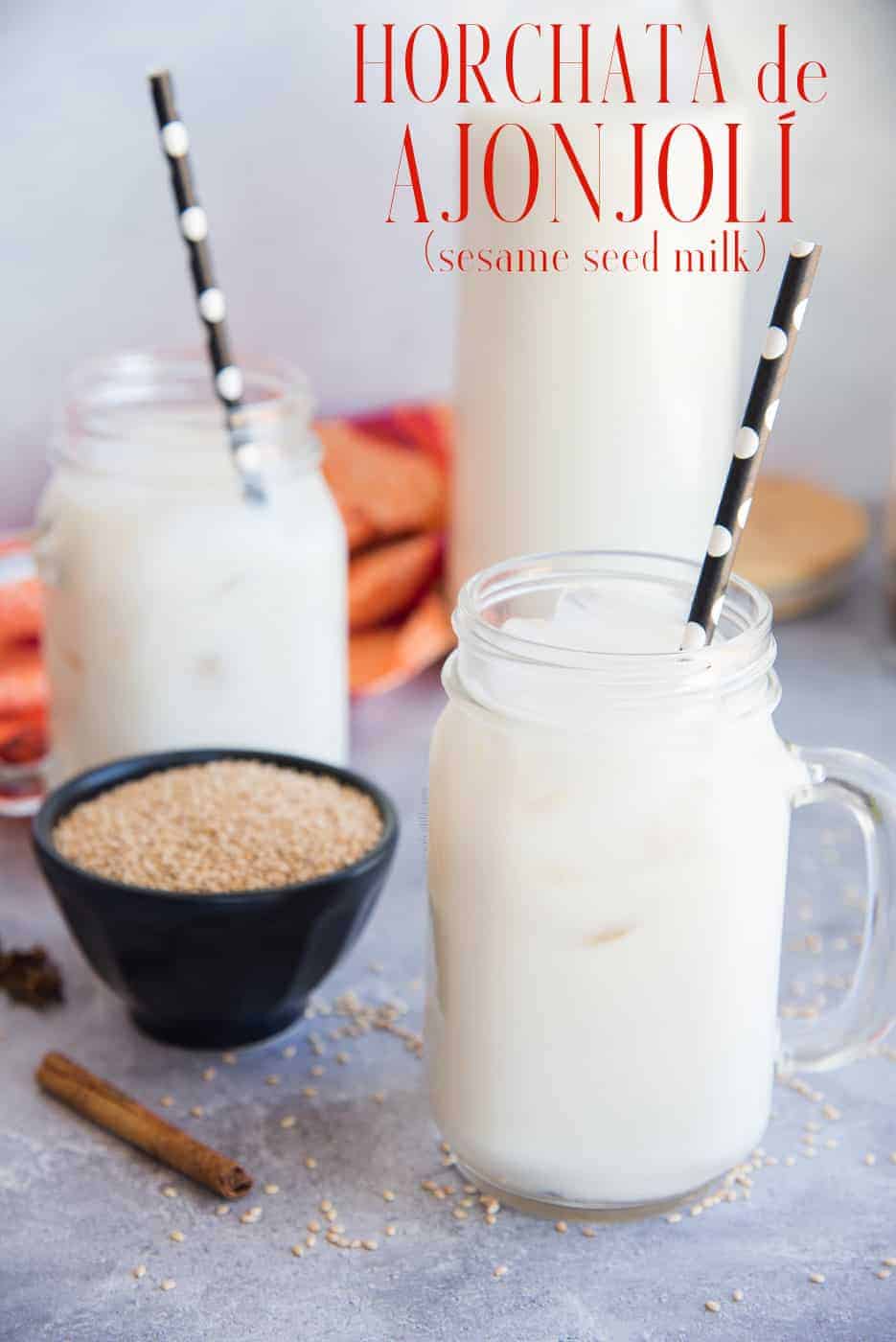Horchata de Ajonjolí is a unique plant milk made from toasted sesame seeds and sweetened with sweetened condensed cow's milk or coconut milk for a vegan version. This horchata has a mild peanutty flavor, which is very refreshing and nice change of pace. #horchata #horchatadeajonjolí #sesamemilk #sesameseedmilk #plantmilk #plantbasedmilk #recetaspuertorriqueñas #PuertoRicanRecipes #puertoricanhorchata #ajonjolí #horchatarecipe #recetadehorchata #PuertoRican #toastedsesameseeds via @ediblesense