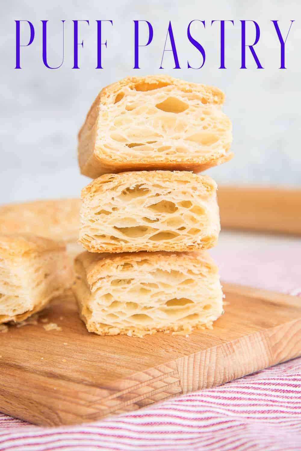 Puff Pastry is a workhorse in the culinary world. Learn how to make this classic European dough and use it in your sweet and savory recipes. This recipe is freezer-friendly and makes four portions of dough which is enough for four recipes. #puffpastry #puffpastrydough #Europeanpastries #pastries #Quesitos #turnovers #beefwellington #savorypastries #breakfastpastries #dessertpastries #doughrecipe via @ediblesense