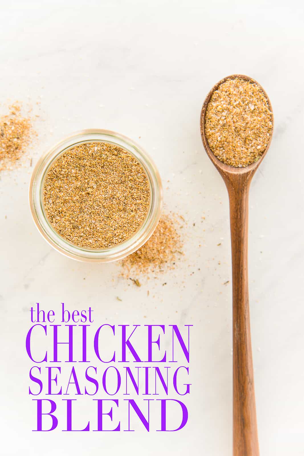 This is the best Chicken Seasoning Blend you'll ever taste. Made with a variety of spices and herbs, this spice blend will replace the store bought stuff you might have relied on in the past. Use it to season all cuts of chicken, other types of poultry, and even seafood or vegetables. #chickenseasoningblend #chickeseasoning #poultryblend #spiceblend #spicerub #spices #seasonall #seasonedsalt #chickenrub #chicken #poultry #homemadespiceblend #BBQ #grillseasoning #seafood #vegetables via @ediblesense