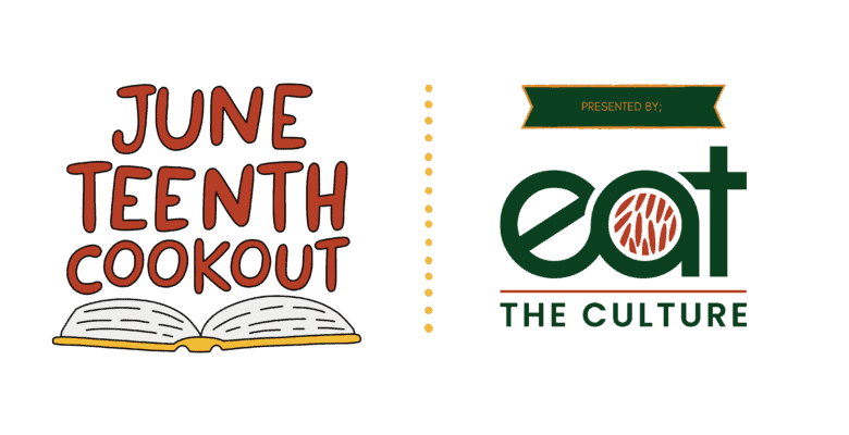 Juneteenth 2022 Banner cookbook and eat the culture logo.