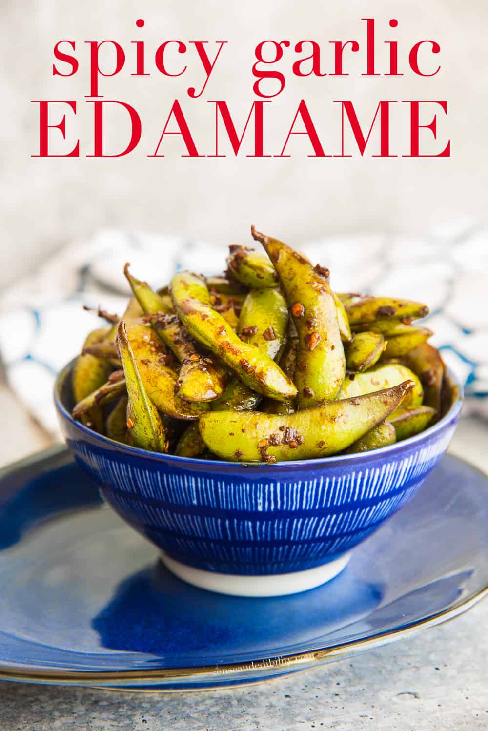 Spicy Garlic Edamame has a punch of spice, fragrant garlic and creamy soybeans that make it the perfect snack or appetizer. Skip the sushi restaurants forever with this recipe. #edamame #soybeans #unitedsoybeanboard #tastetour #sponsored #bestfoodfacts #spicyedamame #garlicedamame #Japanese #Asiansnacks #sushiathome #soy via @ediblesense