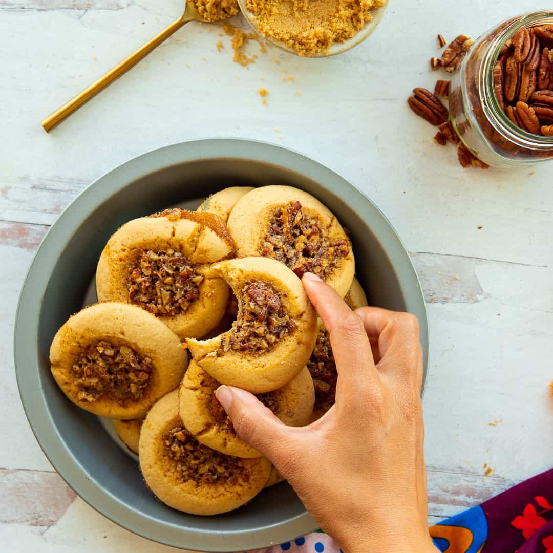 Pecan Pie Thumbprint Cookies - Sense &amp; Edibility