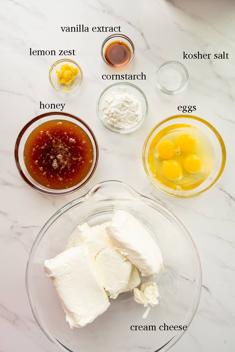 The ingredients needed to make the batter.